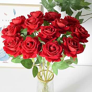 バラ バラの花束 装飾 人工フラワー 造花 バレンタイン 母の日 誕生日 Amazon|Lakymisy 赤バラ 造花 ローズ花束 10本セット 薔薇 花束
